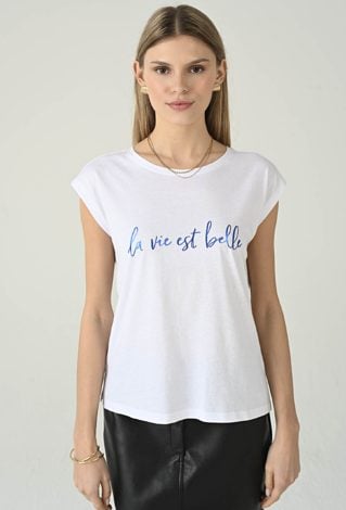 T-shirt damski z napisem