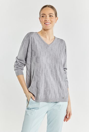 Sweter damski z delikatnym wzorem