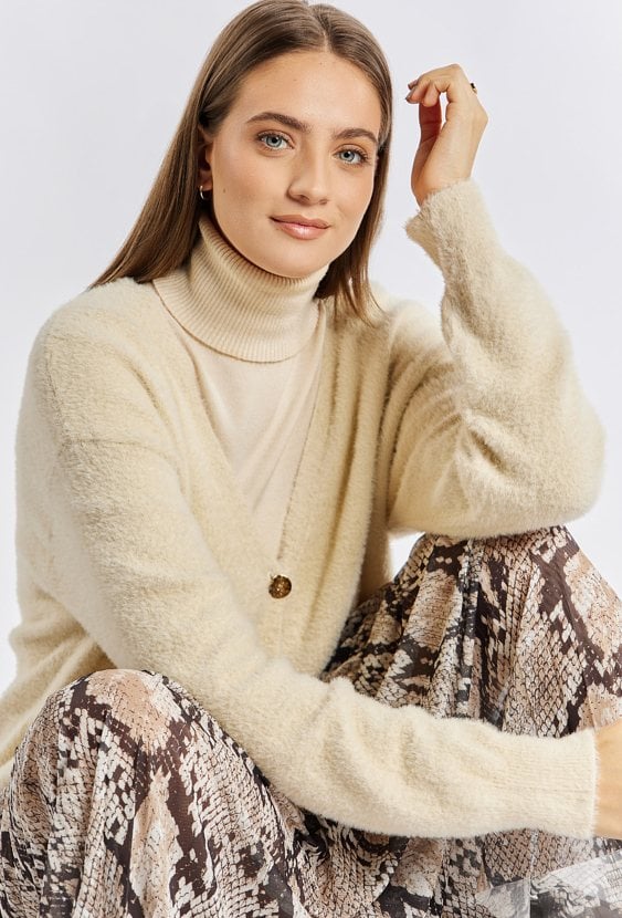 Rozpinany sweter damski