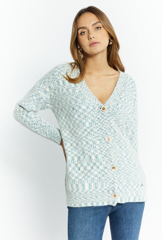 Sweter damski z guzikami