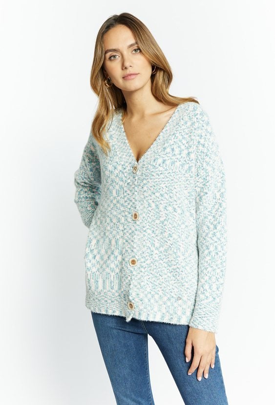 Sweter damski z guzikami