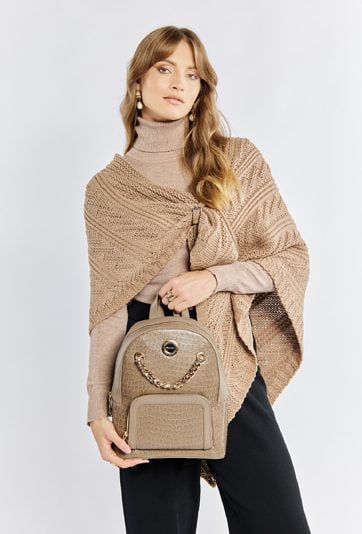 Plecak damski z łańcuchem