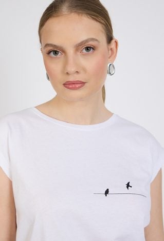 T-shirt z małym nadrukiem