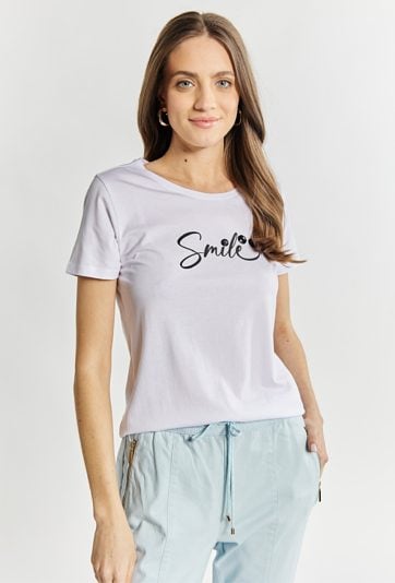 T-shirt damski z napisem