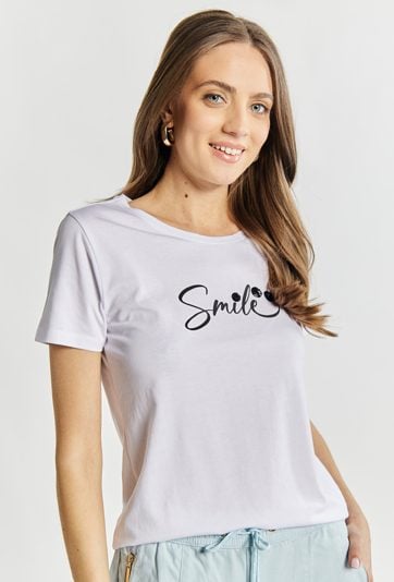 T-shirt damski z napisem