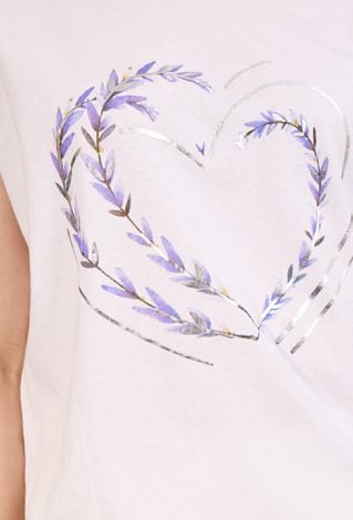 T-shirt z nadrukiem w serca