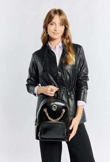 Plecak damski z łańcuchem