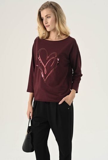 Bluza z cekinową aplikacją