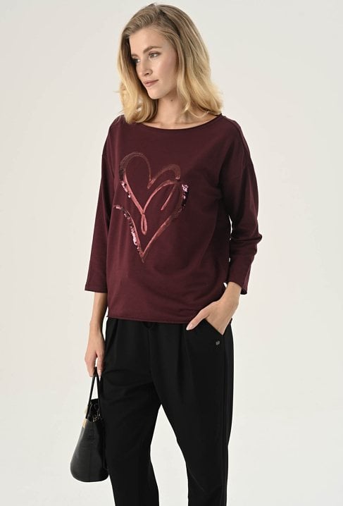 Bluza z cekinową aplikacją