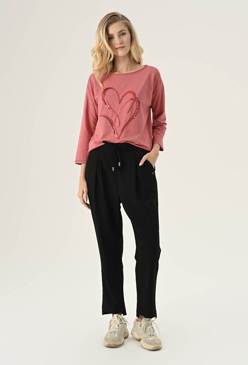 Bluza z cekinową aplikacją