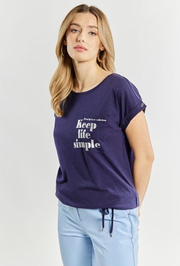 T-shirt damski z bawełny