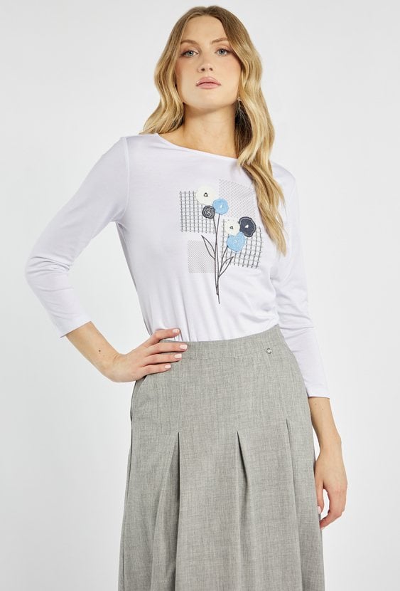 T-shirt z kwiatowym nadrukiem