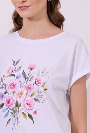 T-shirt z kwiatami