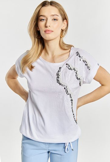 T-shirt z cekinowym wzorem