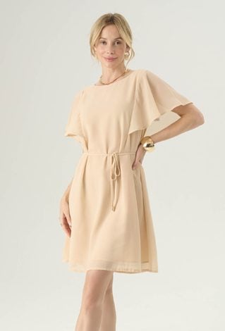 Szyfonowa sukienka z krótkim rękawem