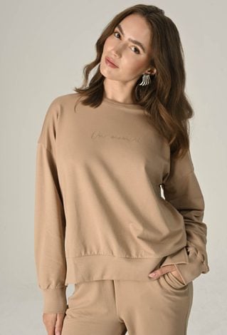 Bluza w kolorze ciepłego kamelu