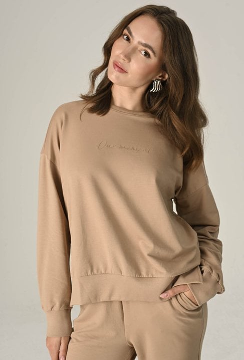 Bluza w kolorze ciepłego kamelu