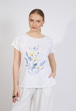 Bawełniany T-shirt z wzorem