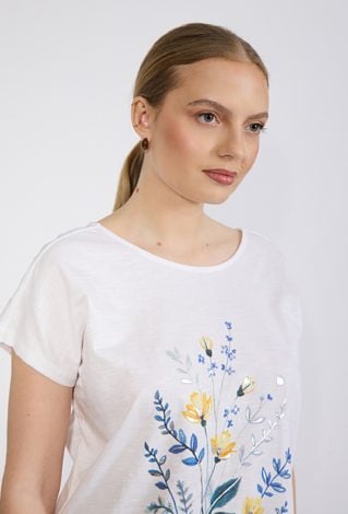 Bawełniany T-shirt z wzorem