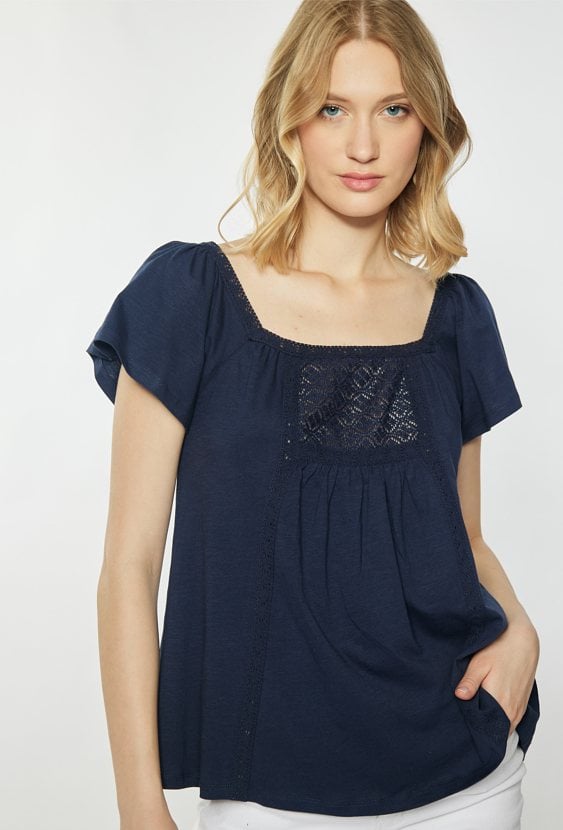 Bawełniana bluzka o luźnym kroju