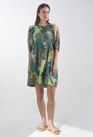 Krótka sukienka w energetyczny print