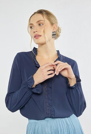 Elegancka bluzka z koronką