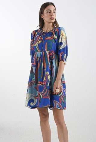 Krótka sukienka w energetyczny print