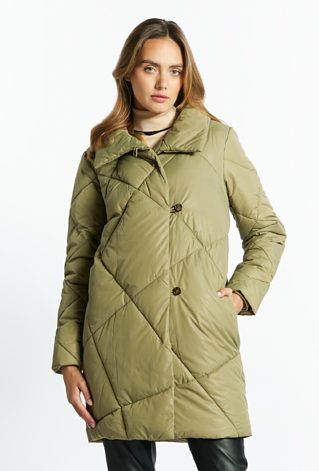 Płaszcz damski z wyższym kołnierzem