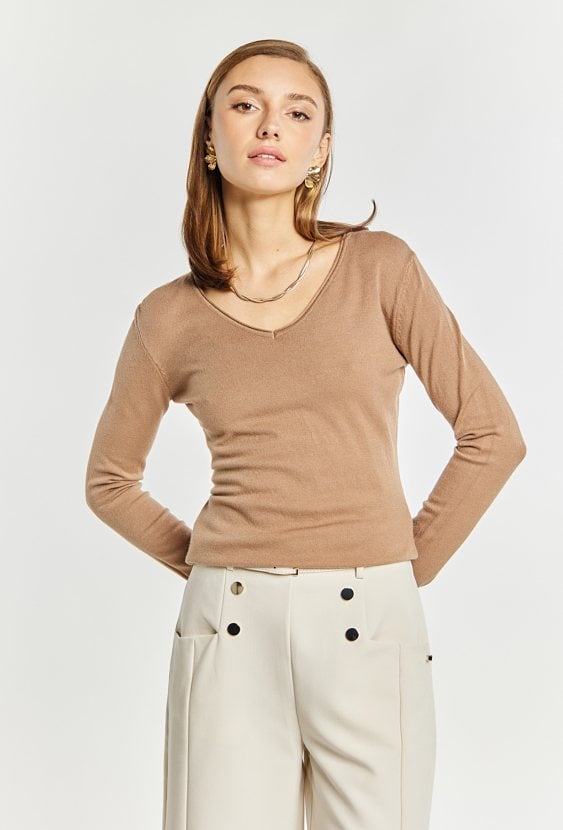 Wiskozowy sweter damski