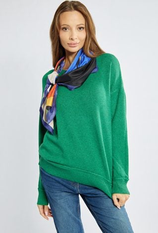 Połyskujący sweter damski