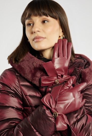 Eleganckie rękawiczki z kokardą