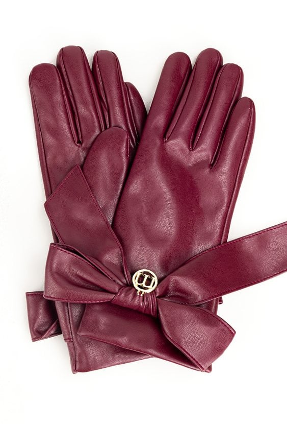 Eleganckie rękawiczki z kokardą