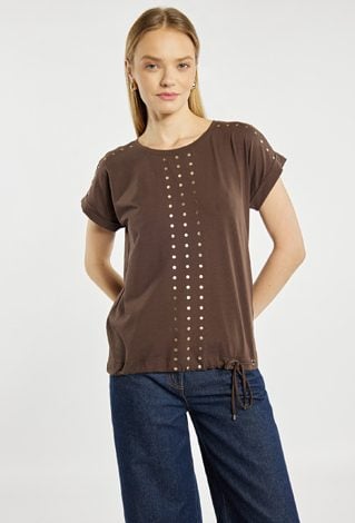 T-shirt z wiązaniem