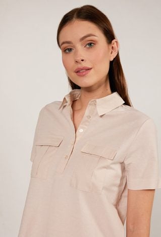 Bluzka damska z kołnierzem