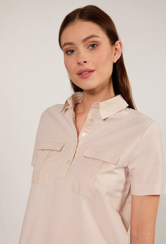 Bluzka damska z kołnierzem