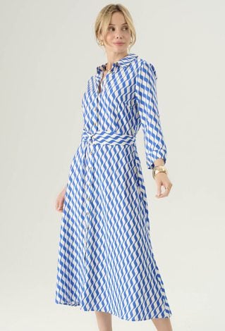 Długa sukienka w energetyczny print