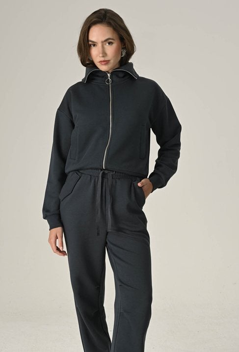 Bluza z wysokim kołnierzem