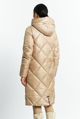 Pikowany płaszcz damski