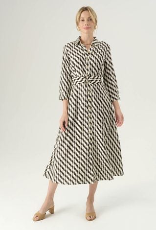 Długa sukienka w energetyczny print