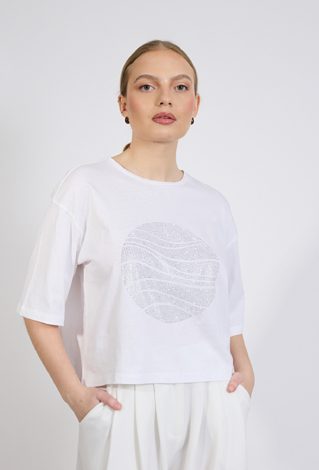 T-shirt z połyskiem