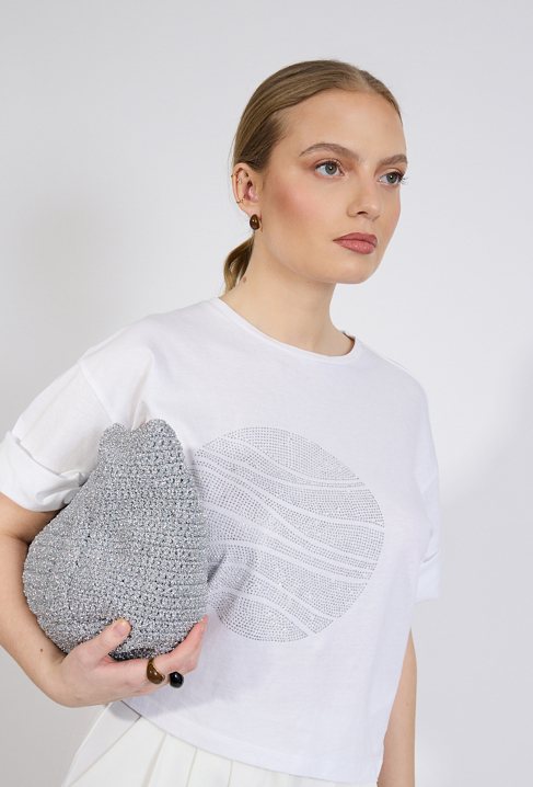 T-shirt z połyskiem