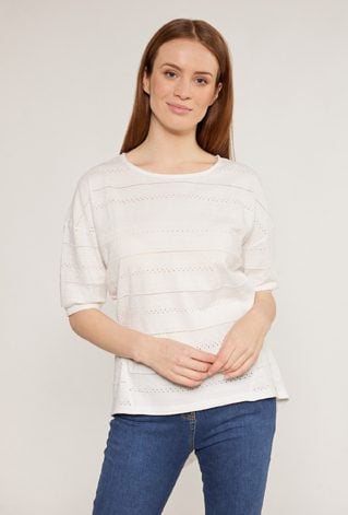 Ażurowa bluzka z wiązaniem