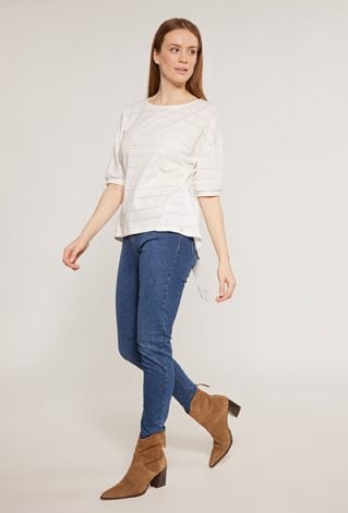 Ażurowa bluzka z wiązaniem