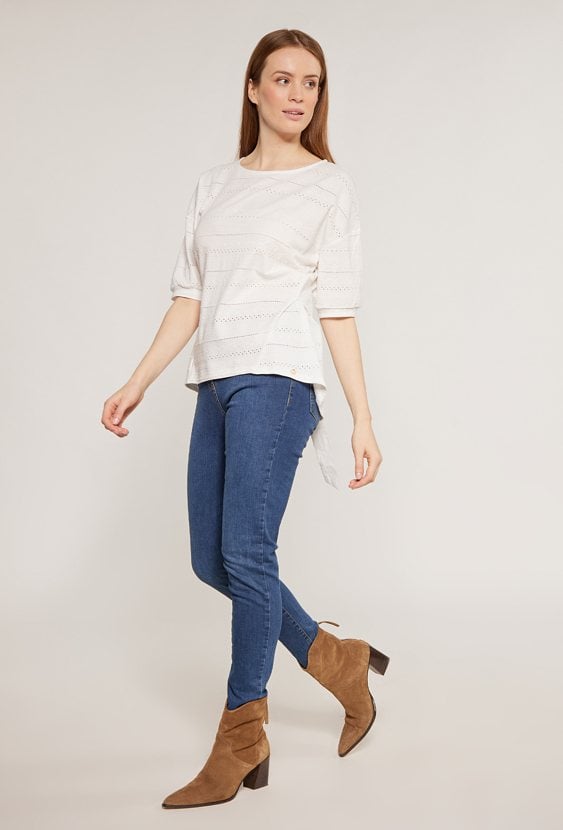 Ażurowa bluzka z wiązaniem