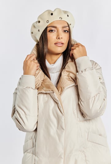 Wełniany beret damski