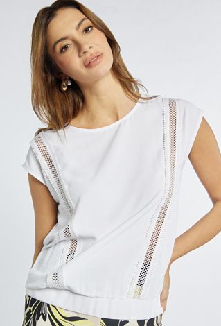 Bluzka z ażurowymi wstawkami