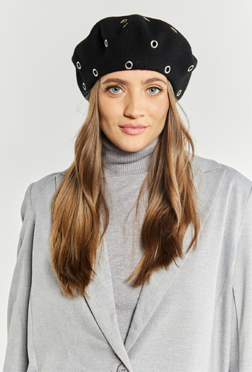 Wełniany beret damski