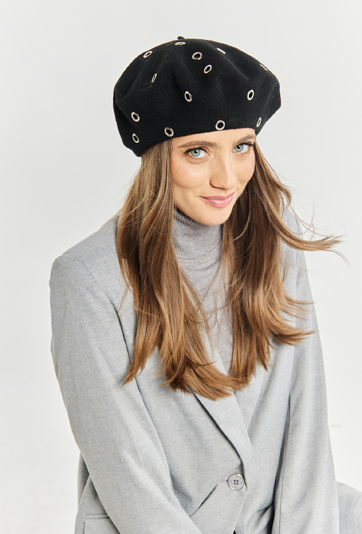 Wełniany beret damski