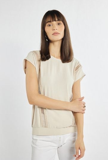 Bluzka z ażurowymi wstawkami