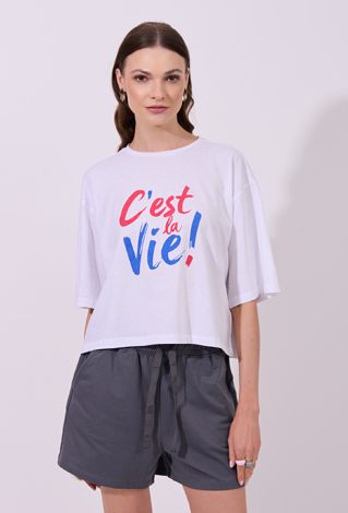 T-shirt z napisem